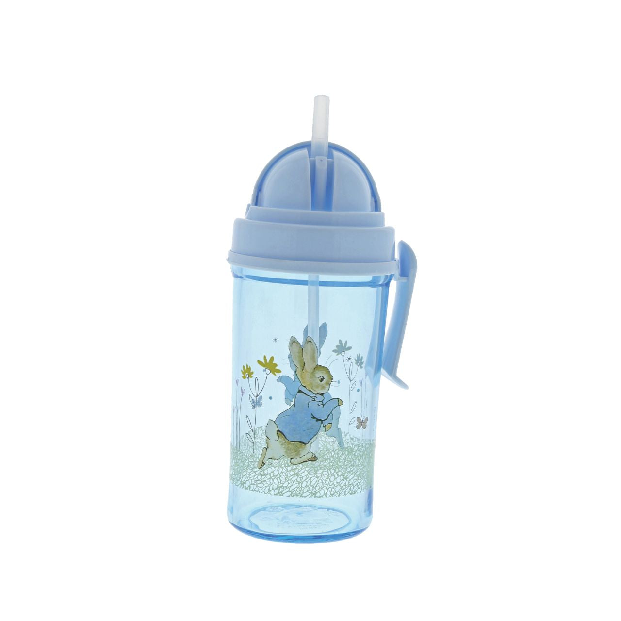 This handy Peter Rabbit Water Bottle is great for on the go or school. With a small handle for easy holding and a pop-up straw it is ideal for school lunch boxes, picnics or daytrips with the family.
