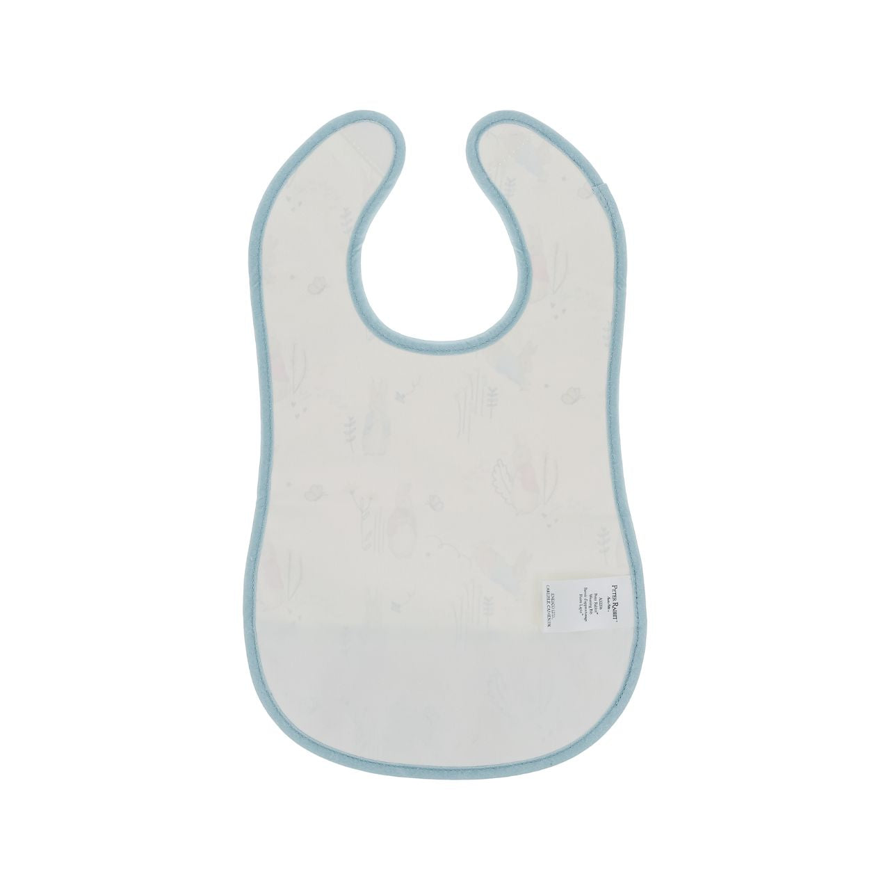 The Peter Rabbit Weaning Bib combines adorable design with a practical and durable protective product. Featuring a design based on the original Beatrix Potter illustrations, wipe-clean material and easy-peasy fastenings, we've got mealtimes, and baby, covered.
