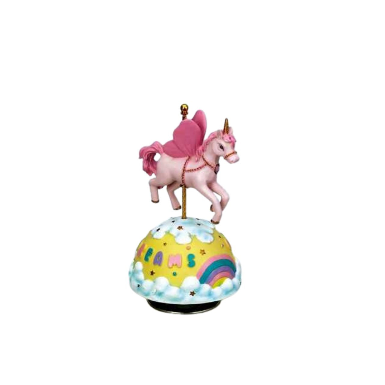 Musicboxworld Pink Unicorn On Base