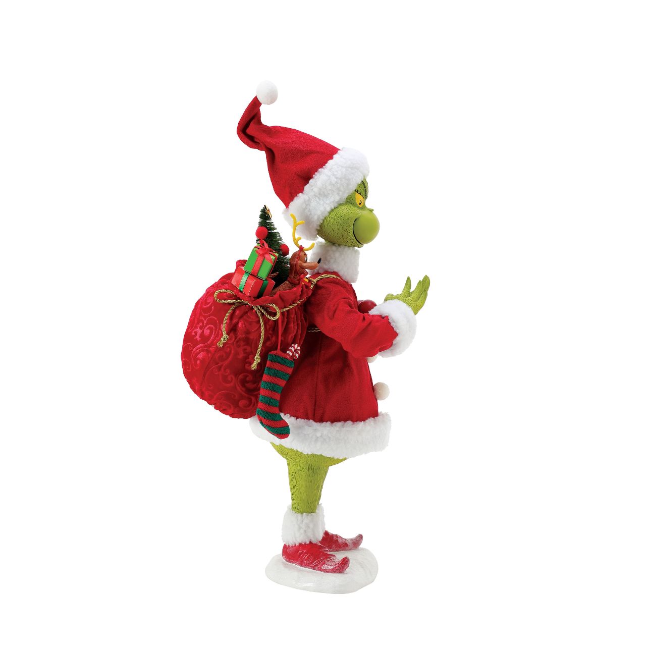 The Grinch's small heart grew three sizes that day and this figurine celebrates that fact with a voice story chip. Each Possible Dreams piece takes two years to make, from concept to finished figurine. Dressed in Clothtique- a stiffened fabric - they are designed to last and last.