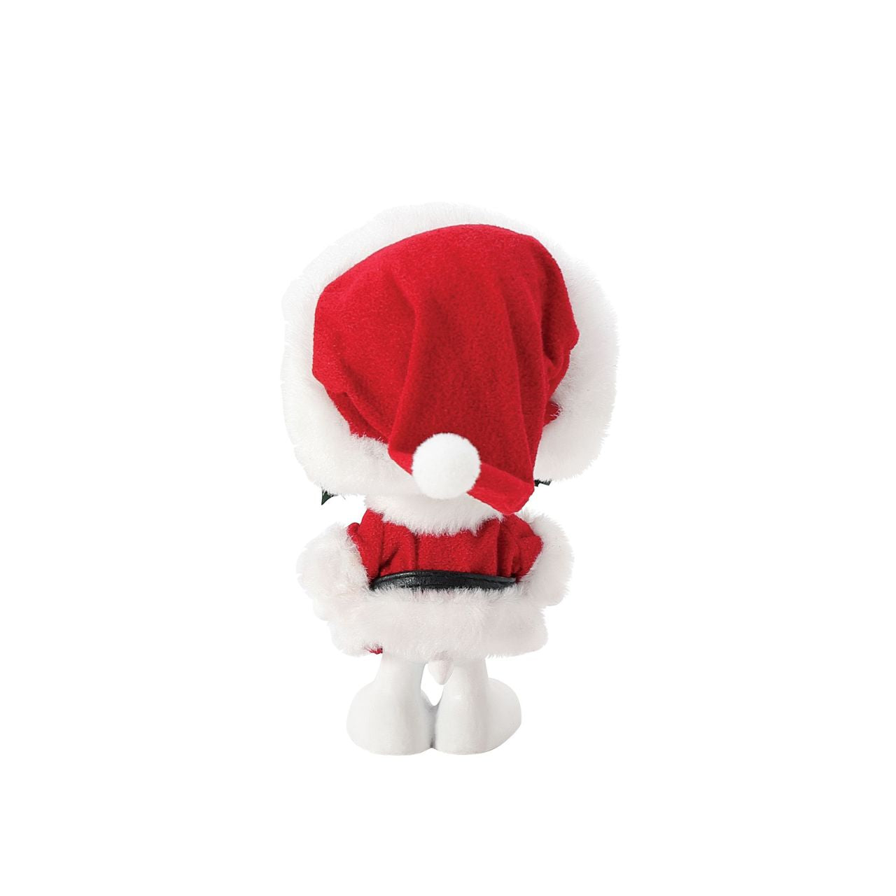 Snoopy is all decked out and ready to decorate for the holidays. He sports a fur trimmed Santa hat and coat along with an eye-catching wreath. Made with special Clothtique - a fabric that is stiffened to keep its shape and preserve it's look - this piece is part of the official Possible Dreams line.