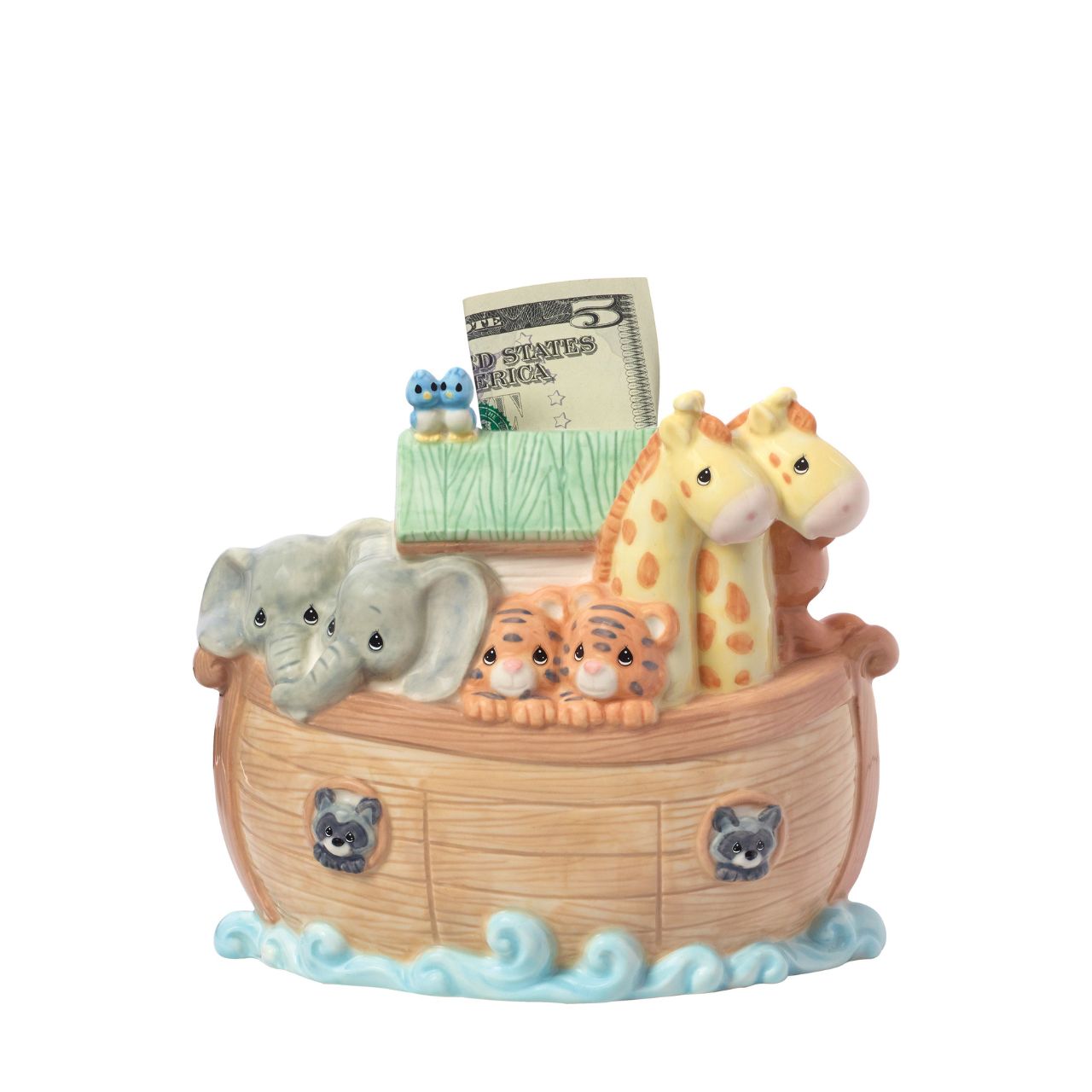 A timeless and educational product with the Noah's Ark Money Bank.