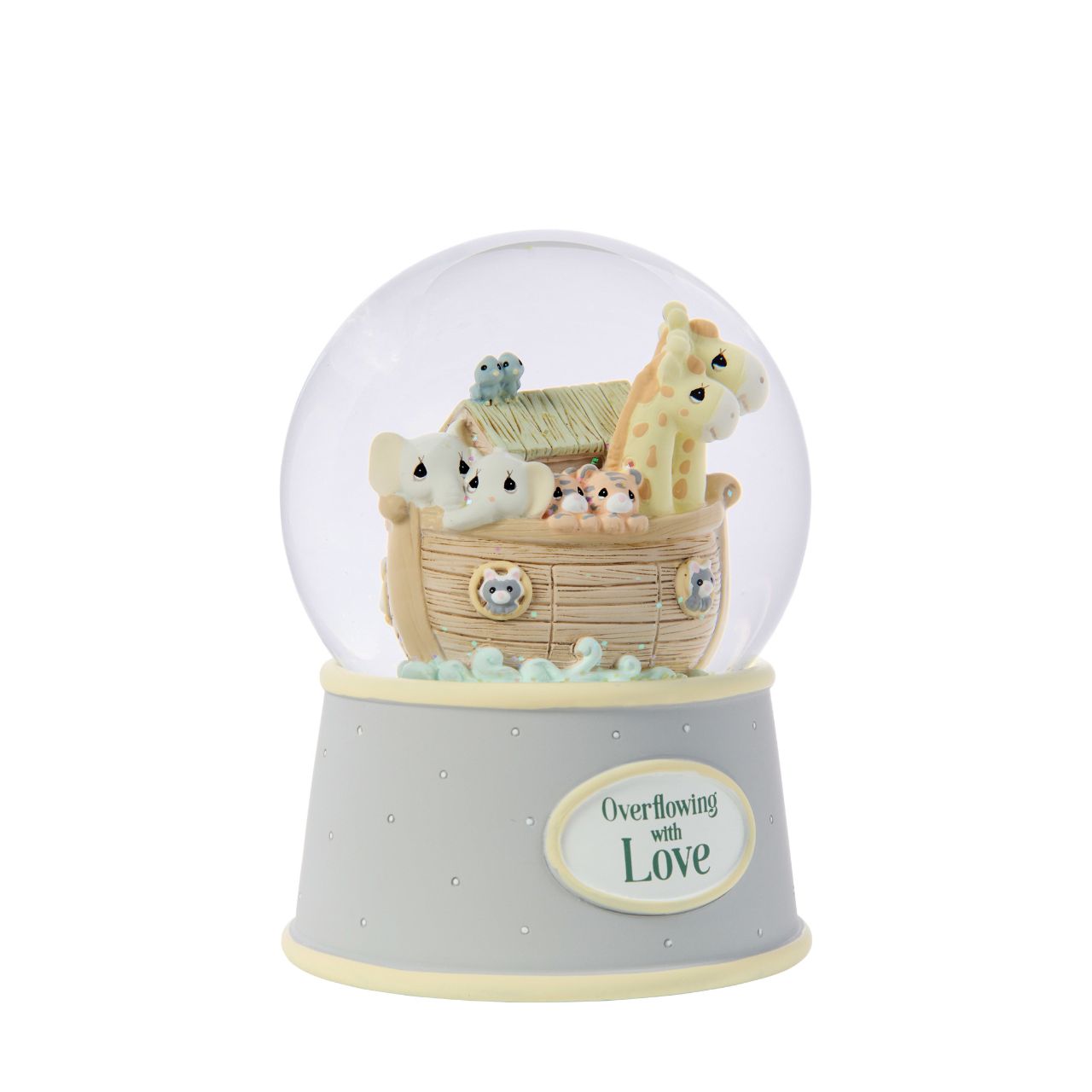 Crafted by Precious Moments, this charming Noah's Ark waterball captures timeless appeal with intricate detailing and heartfelt design. Perfect for baby showers, christenings, and meaningful gifts, it brings warmth to any shelf or nursery.