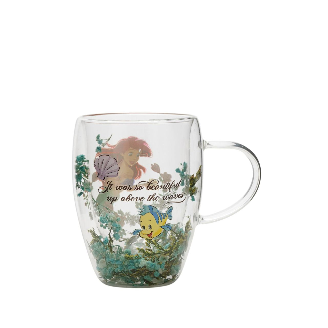 Step into the enchanting world of Disney with the Disney Pastel Princess Glass Mug - Ariel.