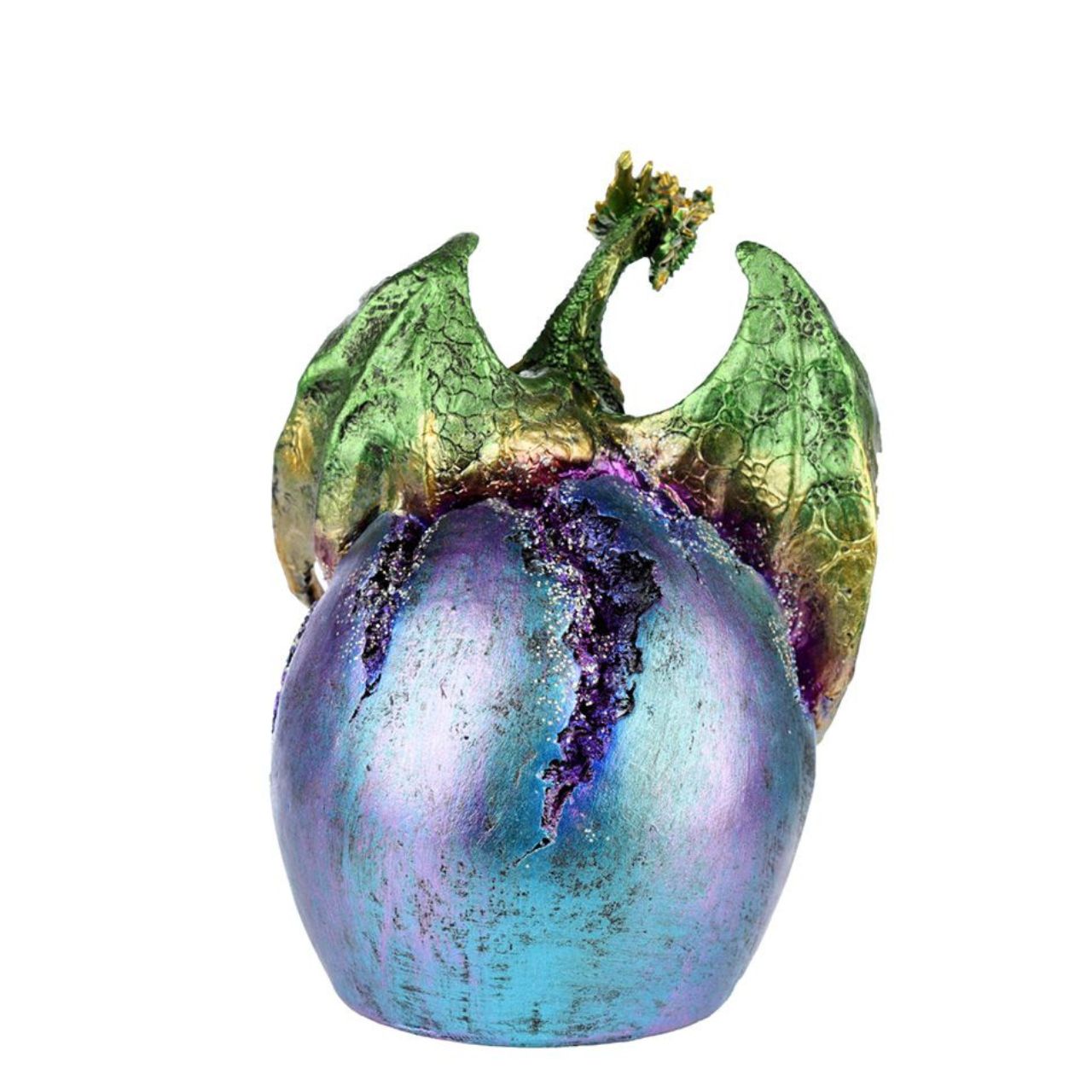 Illuminate your space with the mystical beauty of the Dark Legends LED Geode Earth Dragon Egg. This unique piece features a geode design with LED lights, adding an enchanting touch to any room. Let the magic of the Earth Dragon Egg bring a sense of wonder and awe into your home.