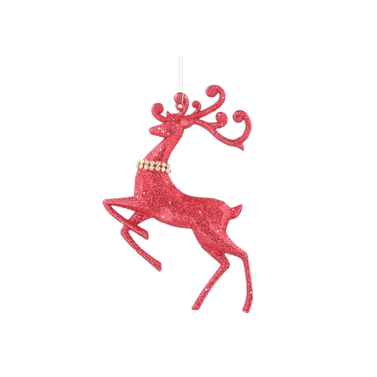 Gisela Graham Red Reindeer Christmas Hanging Ornament  Bring some festive cheer to your tree with the Gisela Graham Red Reindeer Christmas Hanging Ornament. This unique piece is crafted from high-quality materials for a durable finish. A classic design, this ornament is sure to become a treasured part of your holiday décor for years to come.