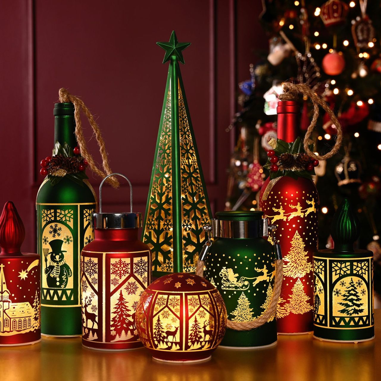 The Christmas Gift Co. proudly presents our 'Regal Tidings' range. This opulent collection celebrates the grandeur of Christmas with velvets, ornate detailing, and cherished memories of Father Christmas.