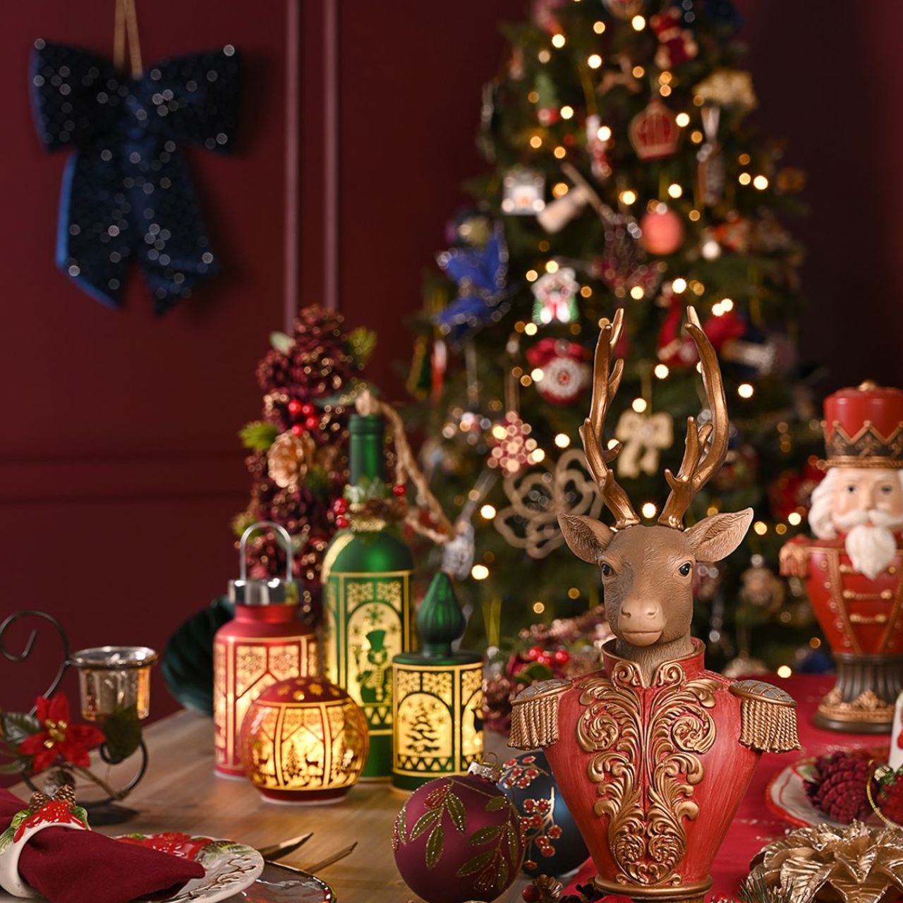 The Christmas Gift Co. proudly presents our 'Regal Tidings' range. This opulent collection celebrates the grandeur of Christmas with velvets, ornate detailing, and cherished memories of Father Christmas.