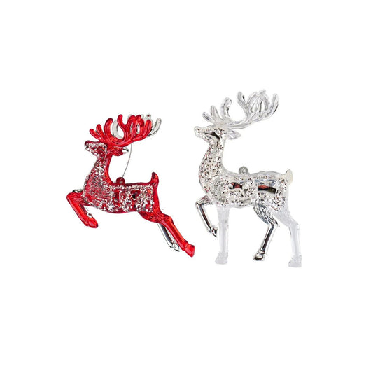 Bring festive cheer to your tree with this charming Reindeer Christmas Hanging Ornament. Available in classic red or elegant silver finishes, this delightful decoration adds a touch of holiday magic to any home.