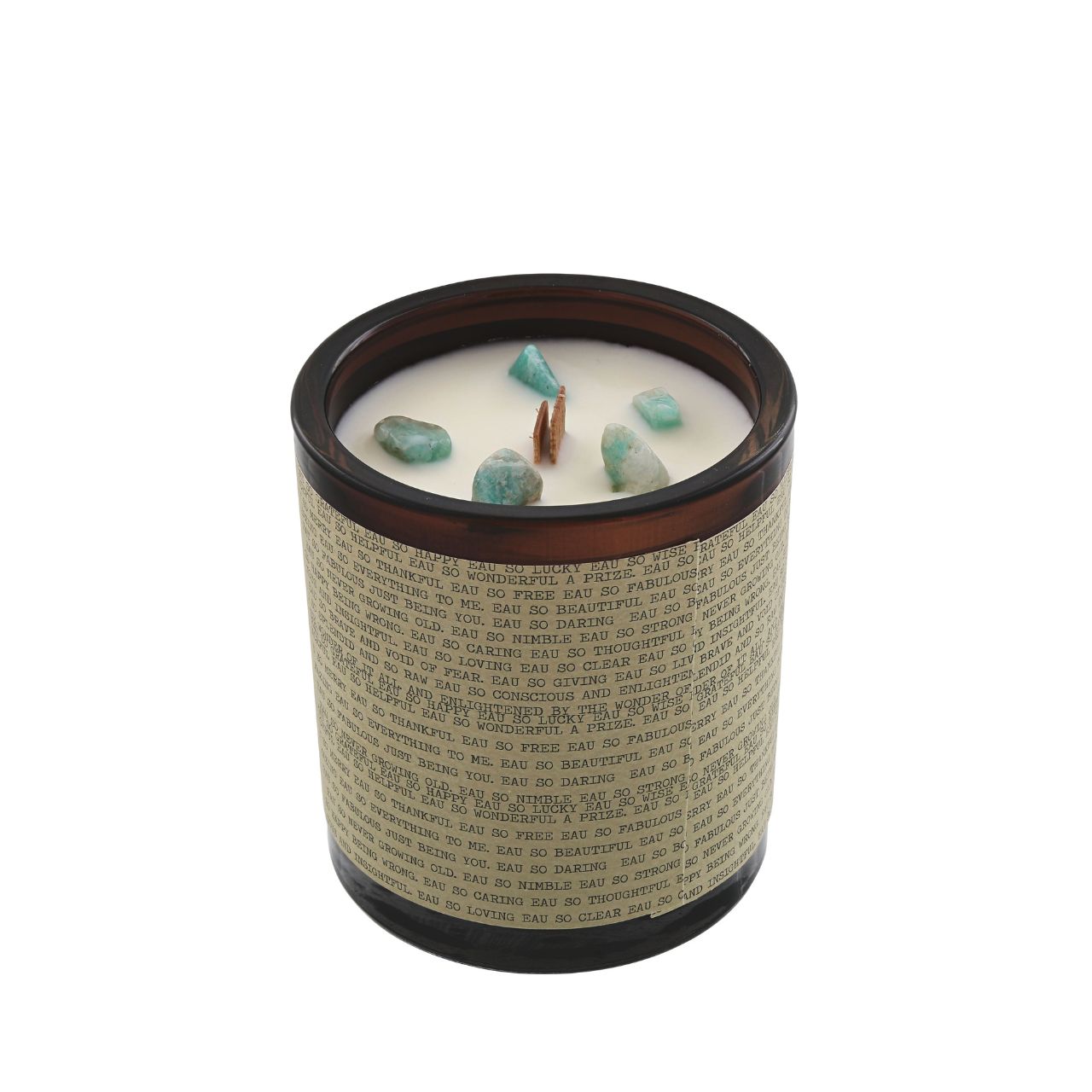 Eau So Lovely Relaxed Candle with Adventurine Gemstone Handmade in Ireland, this calming candle combines the soothing energy of Adventurine gemstone with thoughtful craftsmanship.