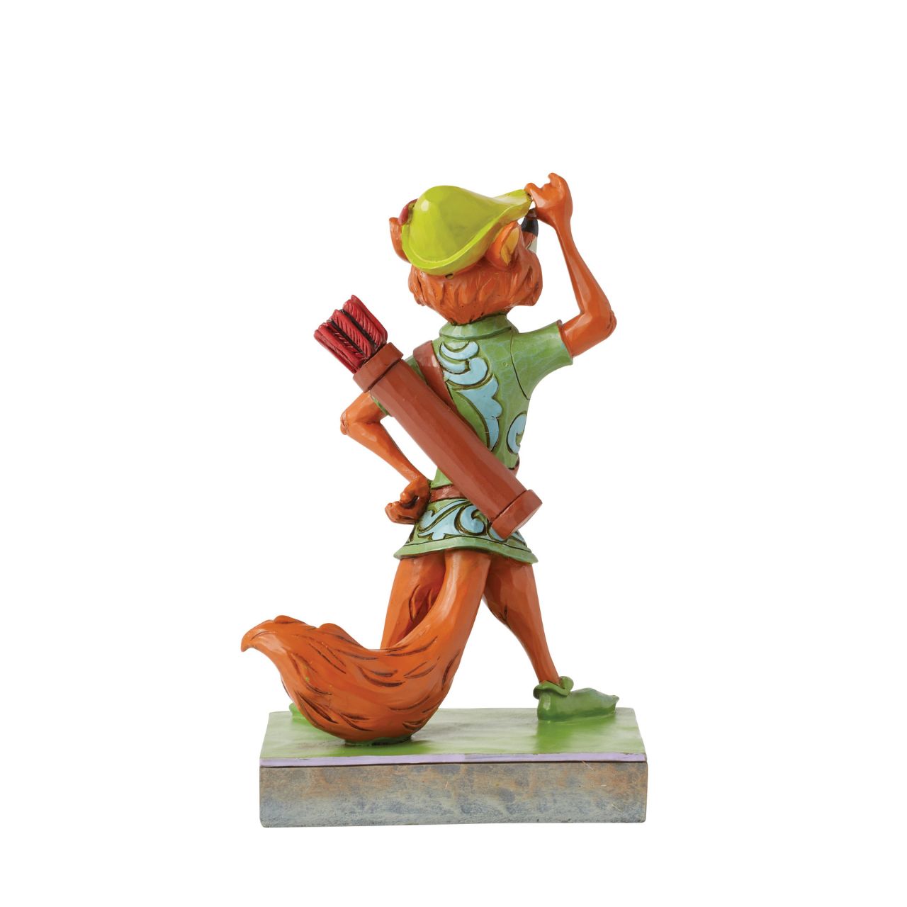 Robin Hood Personality Pose Made from cast stone. Packed in a branded gift box. Unique variations should be expected as this product is hand painted. Not a toy or children's product. Intended for adults.