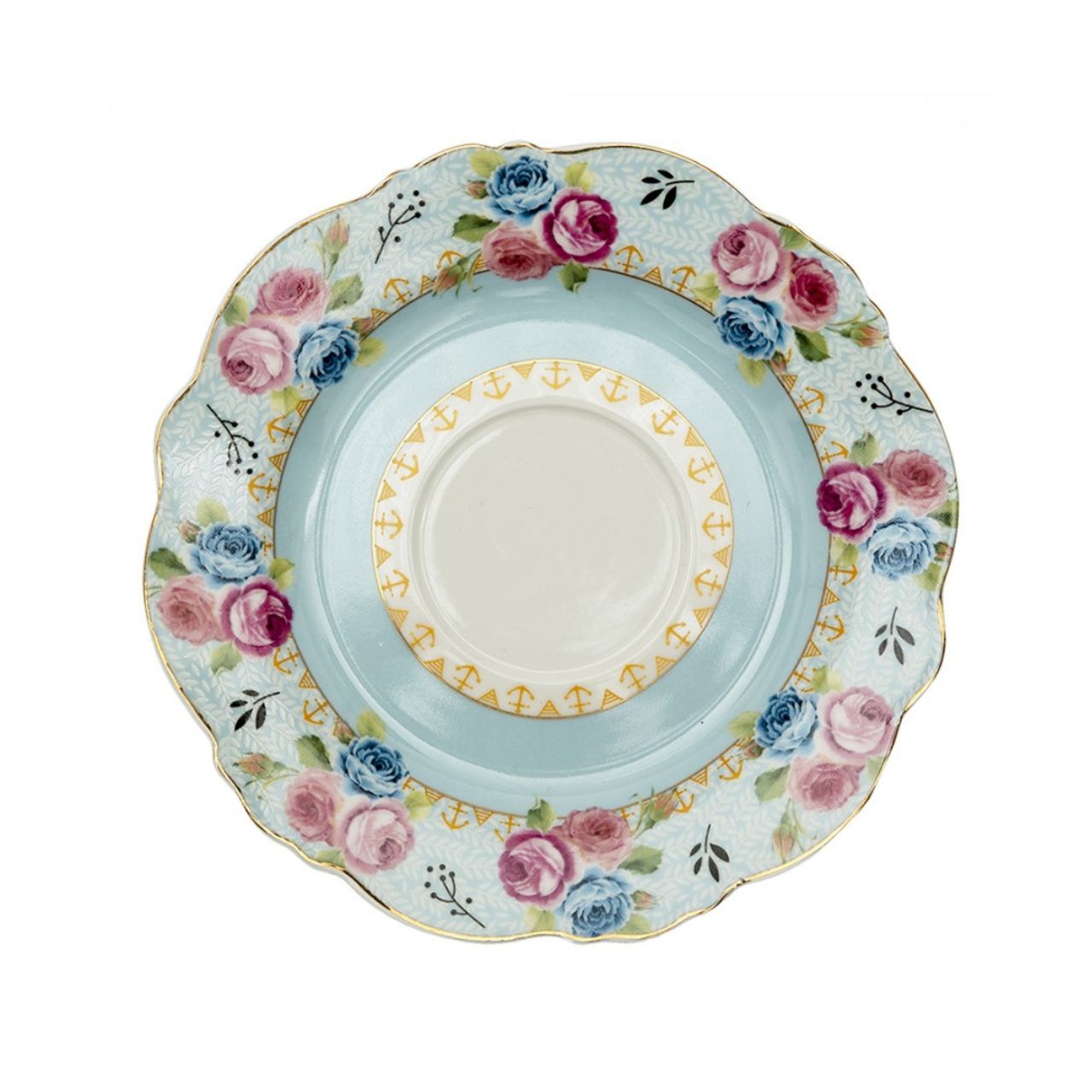 Made from high-quality ceramic, this cup and saucer set offers durability and is resistant to daily use. The refined design with a floral print and subtle gold accents makes this set a true eyecatcher on your table.