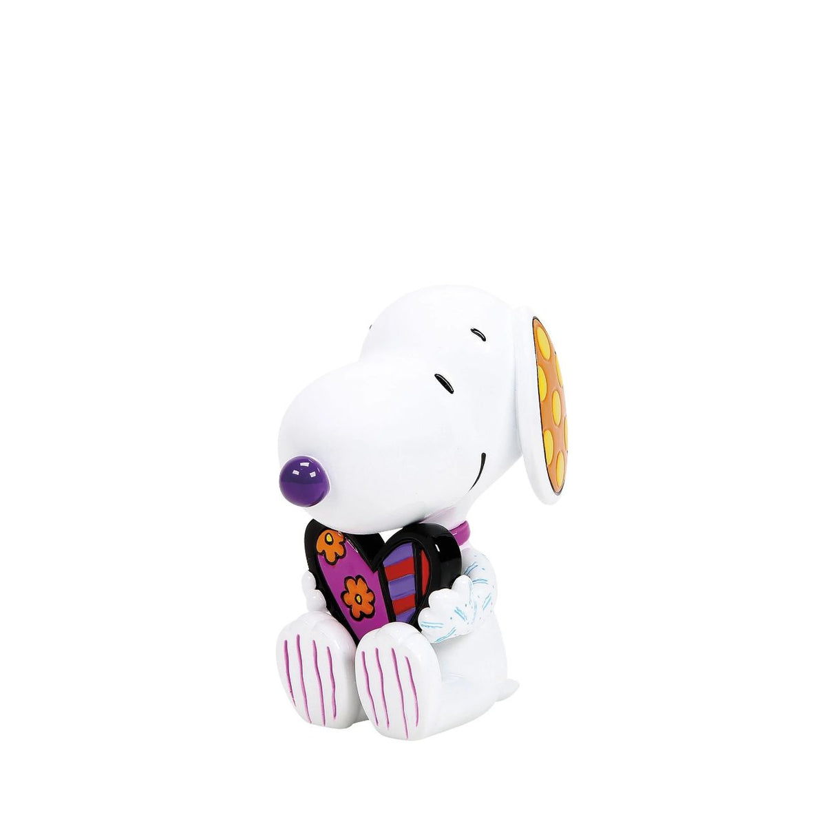 Small in Size but big in design, this Snoopy holds a Britto heart and is a vision of joy and happiness.