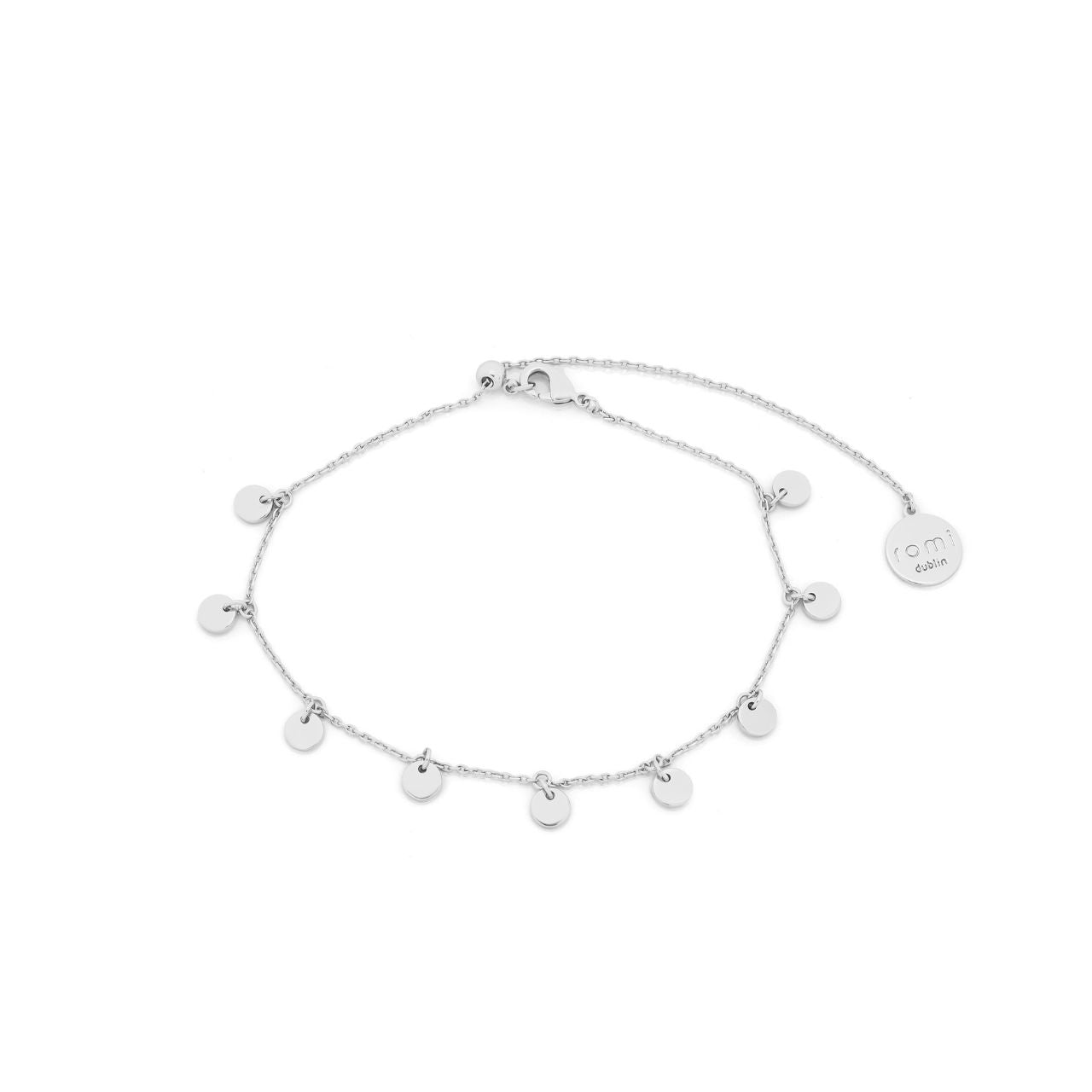 Romi Dublin Disc Chain Bracelet Silver  This easy-to-wear jewellery collection was inspired by daughter Romi who loves to style and accessorise. An outfit isn’t complete until the perfect pieces of jewellery and accessories have been selected to enhance it.