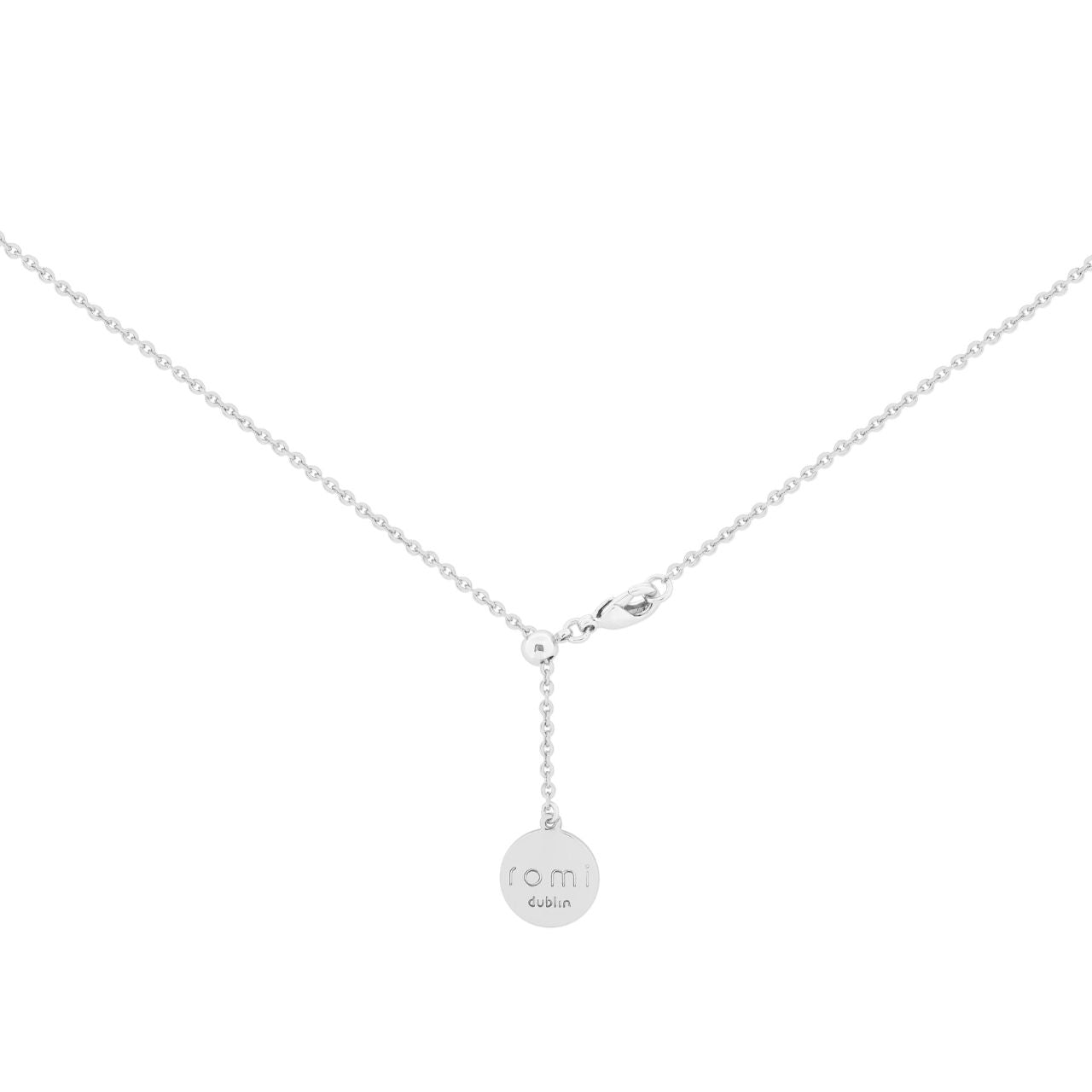 Romi Dublin Mini Disc Chain Necklace Silver  This easy-to-wear jewellery collection was inspired by daughter Romi who loves to style and accessorise. An outfit isn’t complete until the perfect pieces of jewellery and accessories have been selected to enhance it.