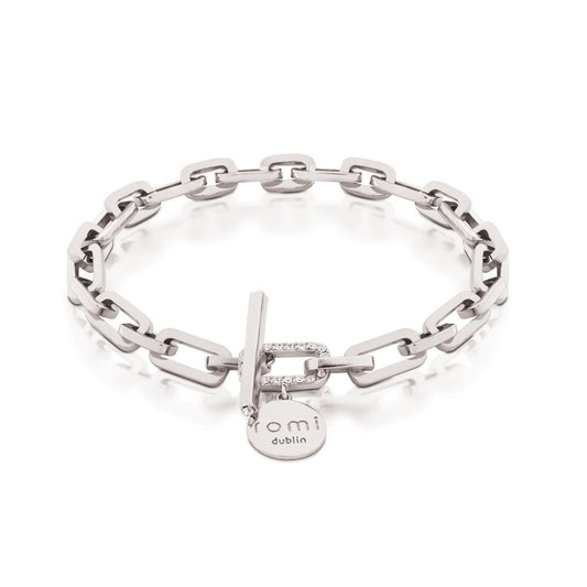 Romi Dublin Silver Chain Bracelet  This easy-to-wear jewellery collection was inspired by daughter Romi who loves to style and accessorise. An outfit isn’t complete until the perfect pieces of jewellery and accessories have been selected to enhance it.