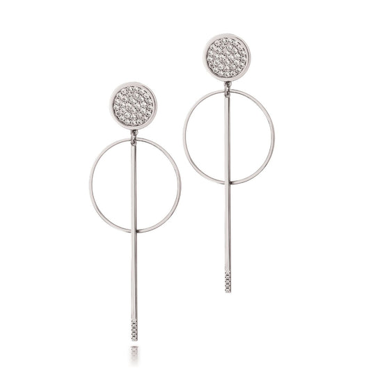 Romi Dublin Silver Pave Hoop & Stem Earrings  This easy-to-wear jewellery collection was inspired by daughter Romi who loves to style and accessorise. An outfit isn’t complete until the perfect pieces of jewellery and accessories have been selected to enhance it.