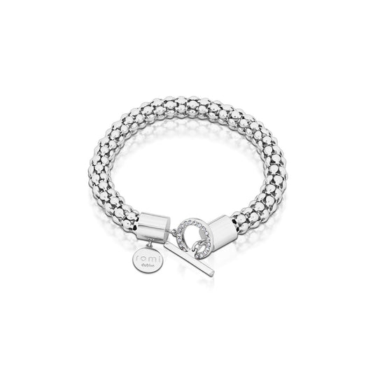 Romi Dublin Silver Popcorn Chain Bar Bracelet  This easy-to-wear jewellery collection was inspired by daughter Romi who loves to style and accessorise. An outfit isn’t complete until the perfect pieces of jewellery and accessories have been selected to enhance it.