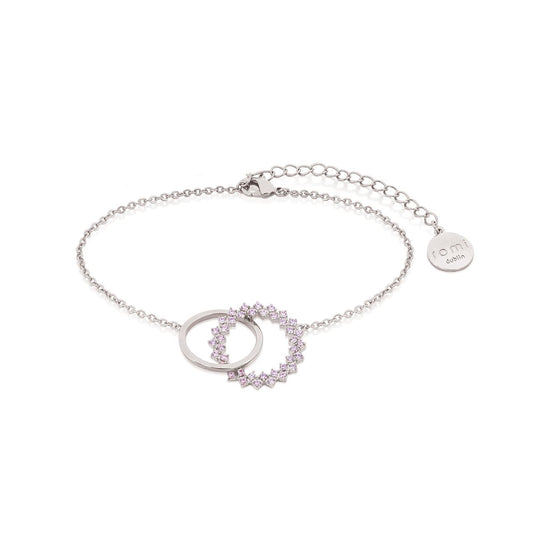 Romi Dublin Silver Purple Stone Bracelet  This easy-to-wear jewellery collection was inspired by daughter Romi who loves to style and accessorise. An outfit isn’t complete until the perfect pieces of jewellery and accessories have been selected to enhance it. Romi Dublin designed this affordable range of jewellery to enable you to build a dazzling collection of jewellery that you can dip into everyday to complete your outfit.