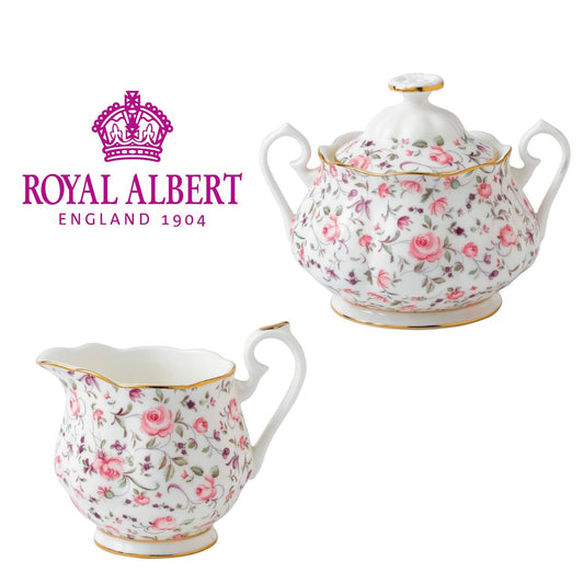 Vibrant and vivacious, Rose Confetti is a beautiful new addition to the vintage patterns that have made Royal Albert famous the world over. Youthful and exuberant, this beautiful Rose Confetti 2-Piece set, covered sugar bowl and creamer, all charmingly fashioned in fine bone china and combining classic form with intricate detailing, vibrant colours and a lustrous gold rim.