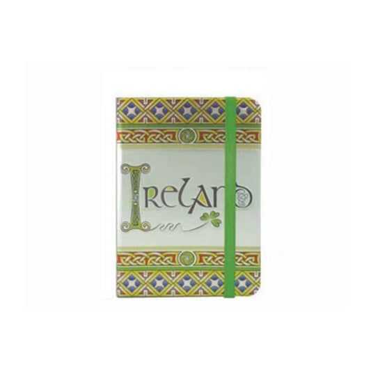 This pattern was inspired by an ancient Ireland where monks transcribed the gospels creating beautiful illuminated works of art. Intricate embossing and gilding adds a richness to this attractive memento. The notebook has 88 lined ivory pages.