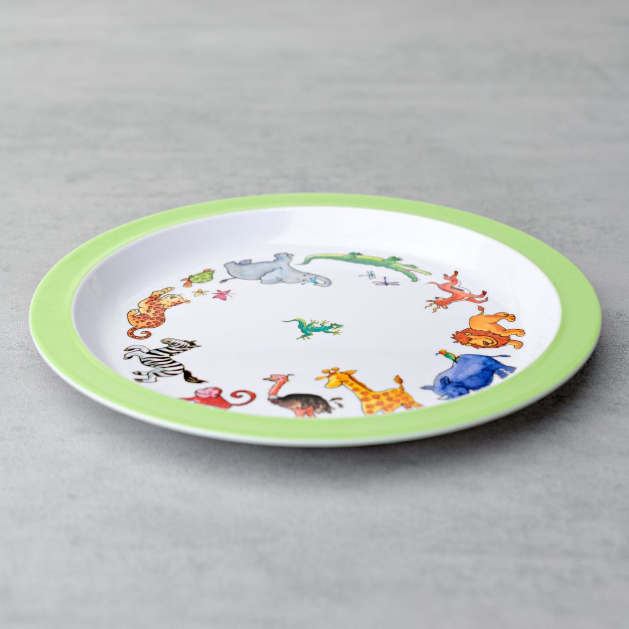 Make mealtimes extra fun with this awesome Safari melamine dining set. From the Martin Gulliver collection by Just 4 Kids.
