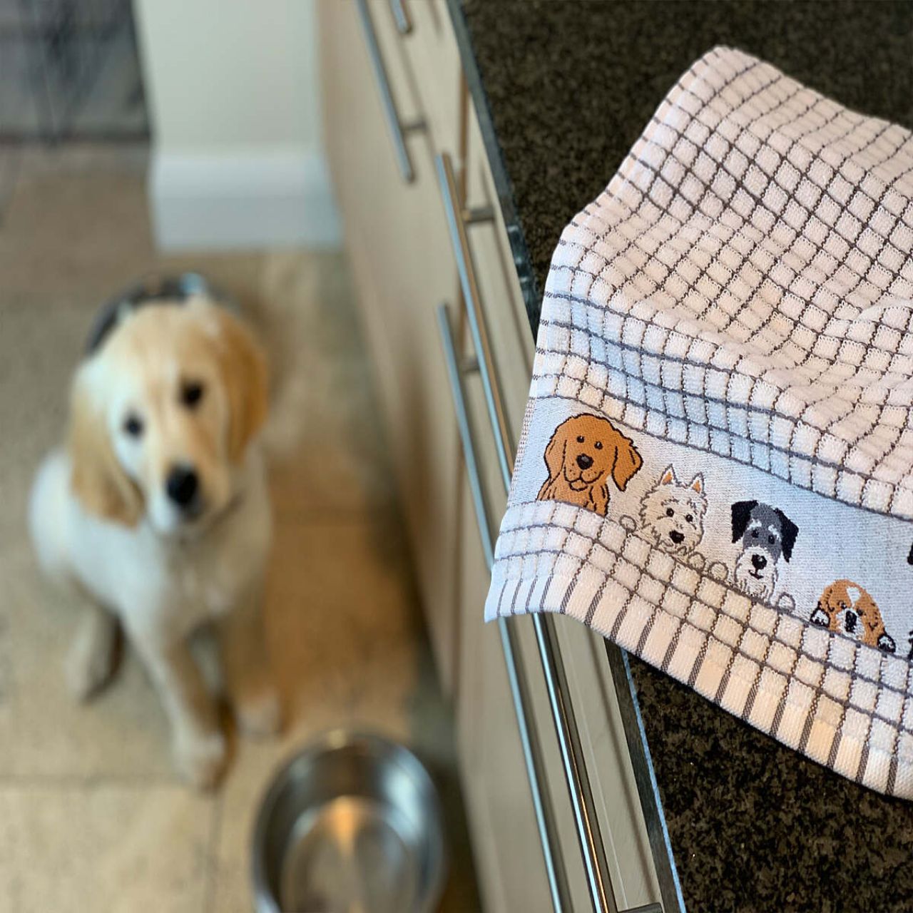 Our ultra-absorbent Dogs Jacquard woven Poli-Dri tea towel was first developed over forty years ago. It leads in absorbency and has proven to be significantly softer than any of its competitors.