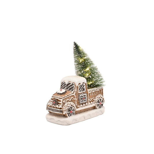 Transform seasonal displays with the Santa & Friends Light Up Gingerbread Truck - 14cm, designed to bring a touch of charm.