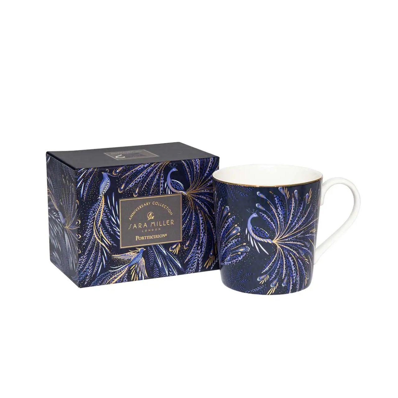 Let peacock feathers dazzle your morning with 22-carat gold elegance