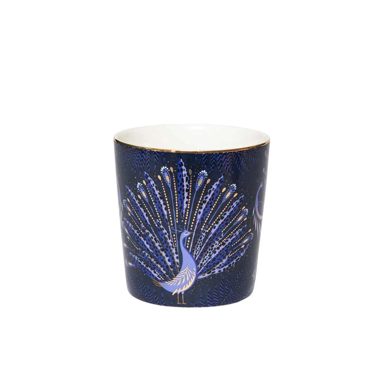 Let peacock feathers dazzle your morning with 22-carat gold elegance