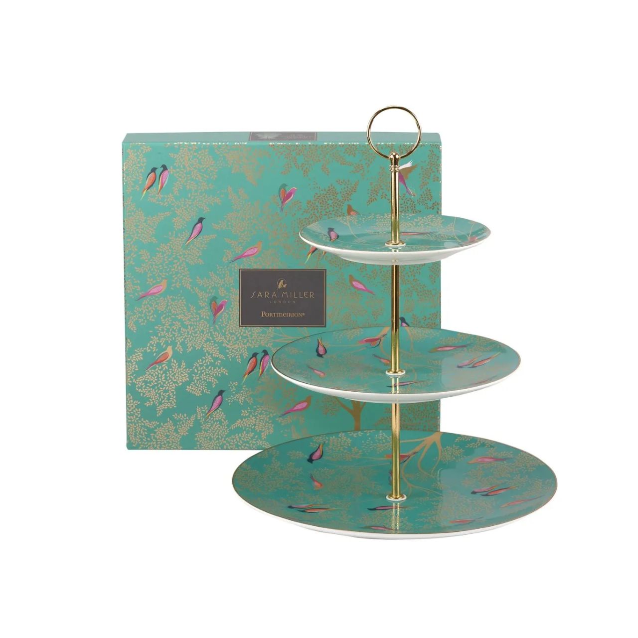 An elegant centrepiece for afternoon tea, beautifully embellished in 22 carat gold