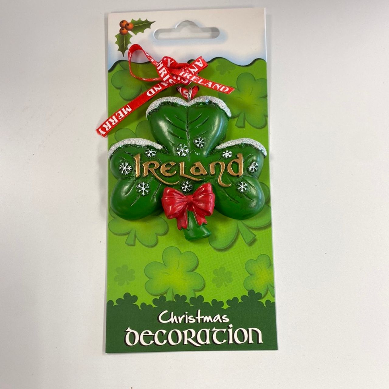 Shamrock Resin Christmas Hanging Ornament