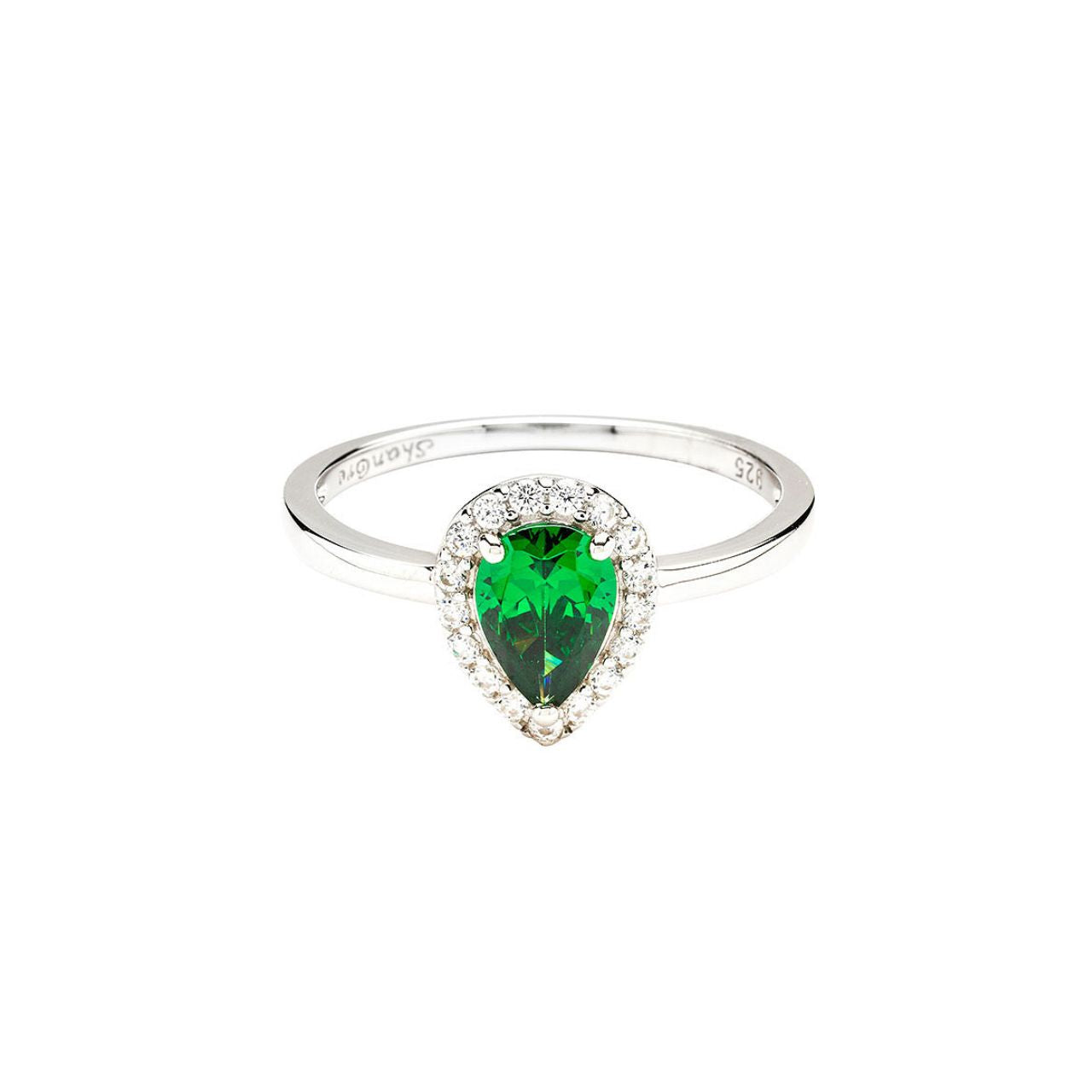 ShanOre Sterling Silver Emerald CZ Halo Ring – Horgan's of Blarney