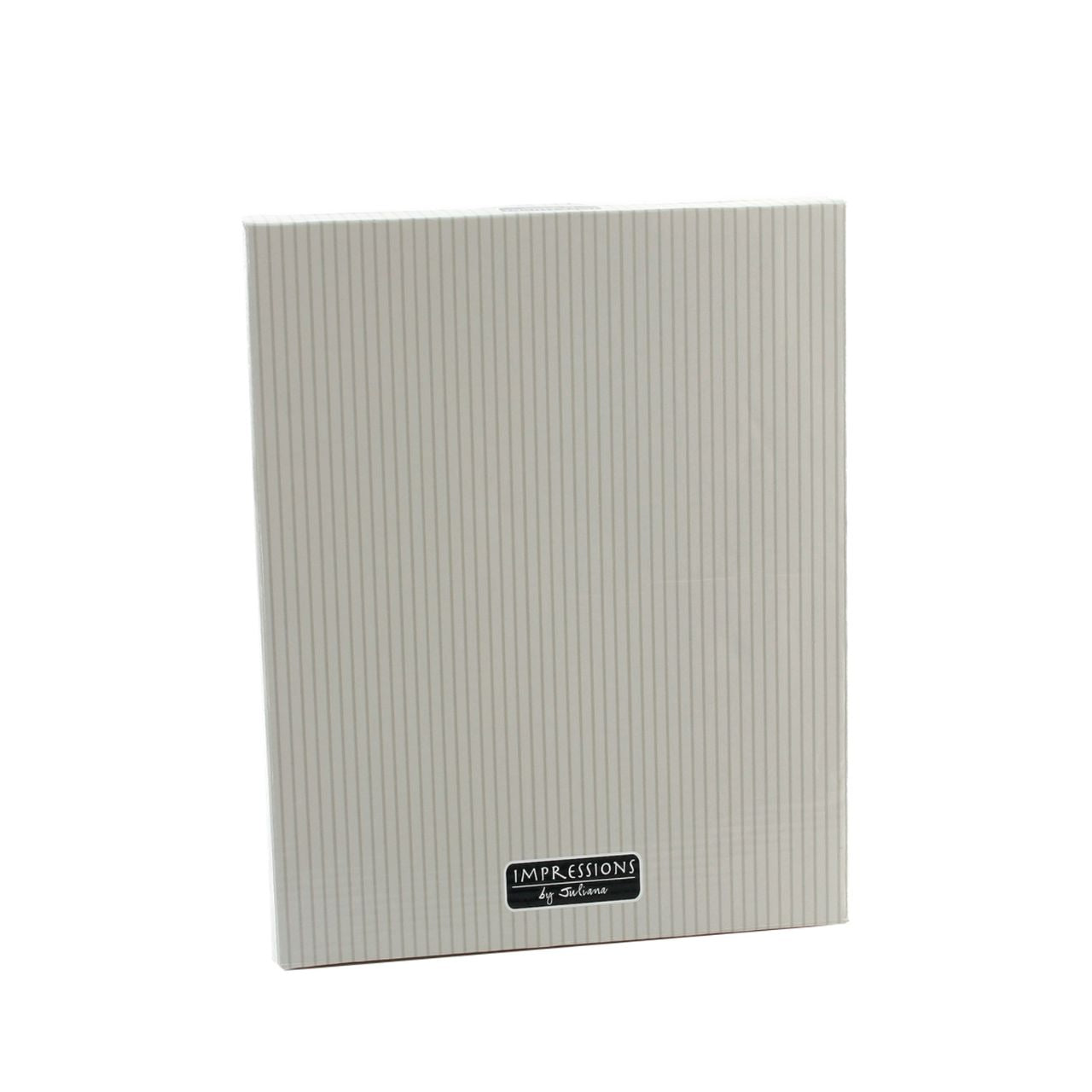 An elegant silver plated triple 5" x 7" aperture hinged photo frame from IMPRESSIONS by Juliana. Complete with wall hooks and black velveteen backing.