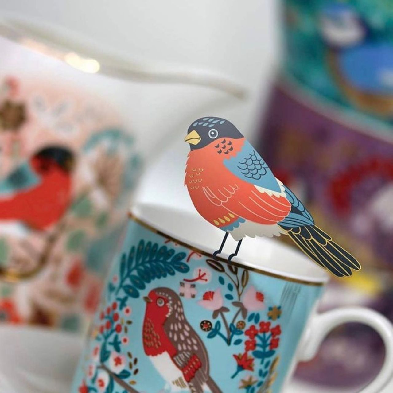 Tipperary Crystal Robin Birdy Mug Single  New to our collection, these individual mugs come beautifully illustrated and presented in a rigid Tipperary Crystal gift box. Makes a wonderful gift to be enjoyed over a peaceful cup of their favourite beverage.