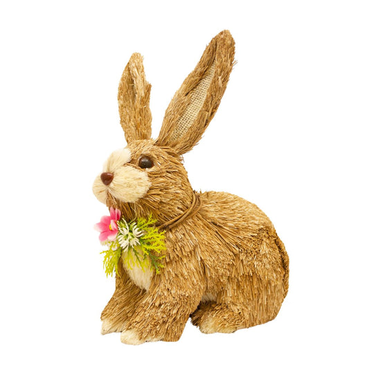 Introducing the Enchante Small Country Bunny Sitting, perfect for adding a touch of Easter whimsy to any space. Handcrafted with attention to detail, this charming bunny brings a rustic country feel to your décor. Add a playful touch to your home with this adorable bunny.