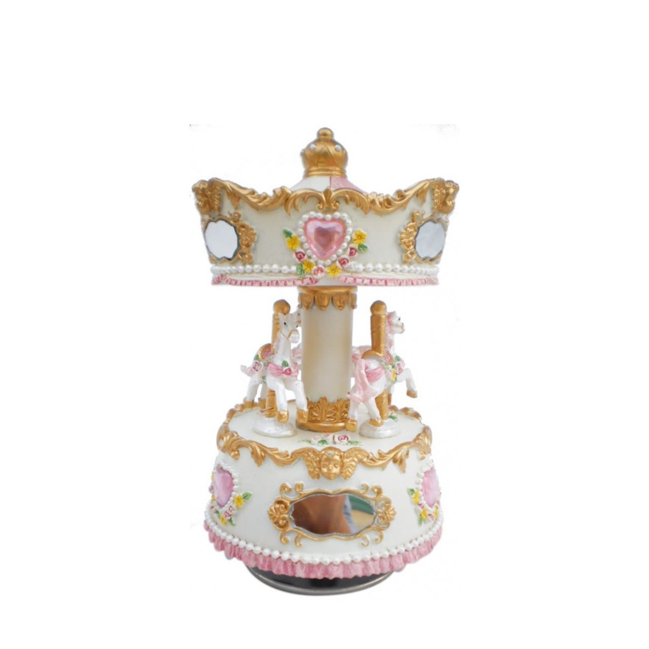 Small Carousel Roses Cream Pink Melody - Bolero 140 mm