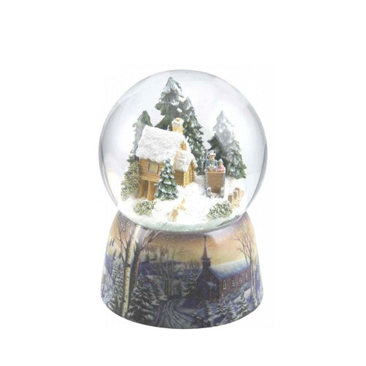 The 100 mm globe turns while “Winter wonderland” plays.