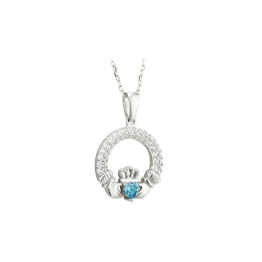 What better gift than a sterling silver Claddagh pendant set with the recipient’s own birthstone? People born in March are linked with aquamarine, and known for being honest, imaginative, trustworthy and excellent communicators.