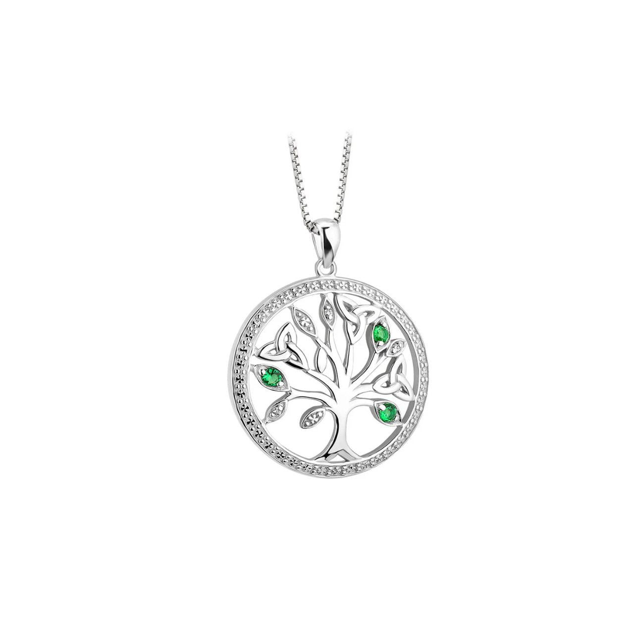 This sterling silver necklace celebrates the Celtic Tree of Life - a powerful symbol of rebirth that links heaven and earth. Its trunk and roots represent our Celtic heritage.