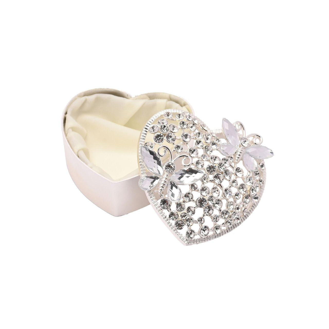 Look after keepsakes in style with the Sophia Classic Butterfly Heart Trinket Box.
