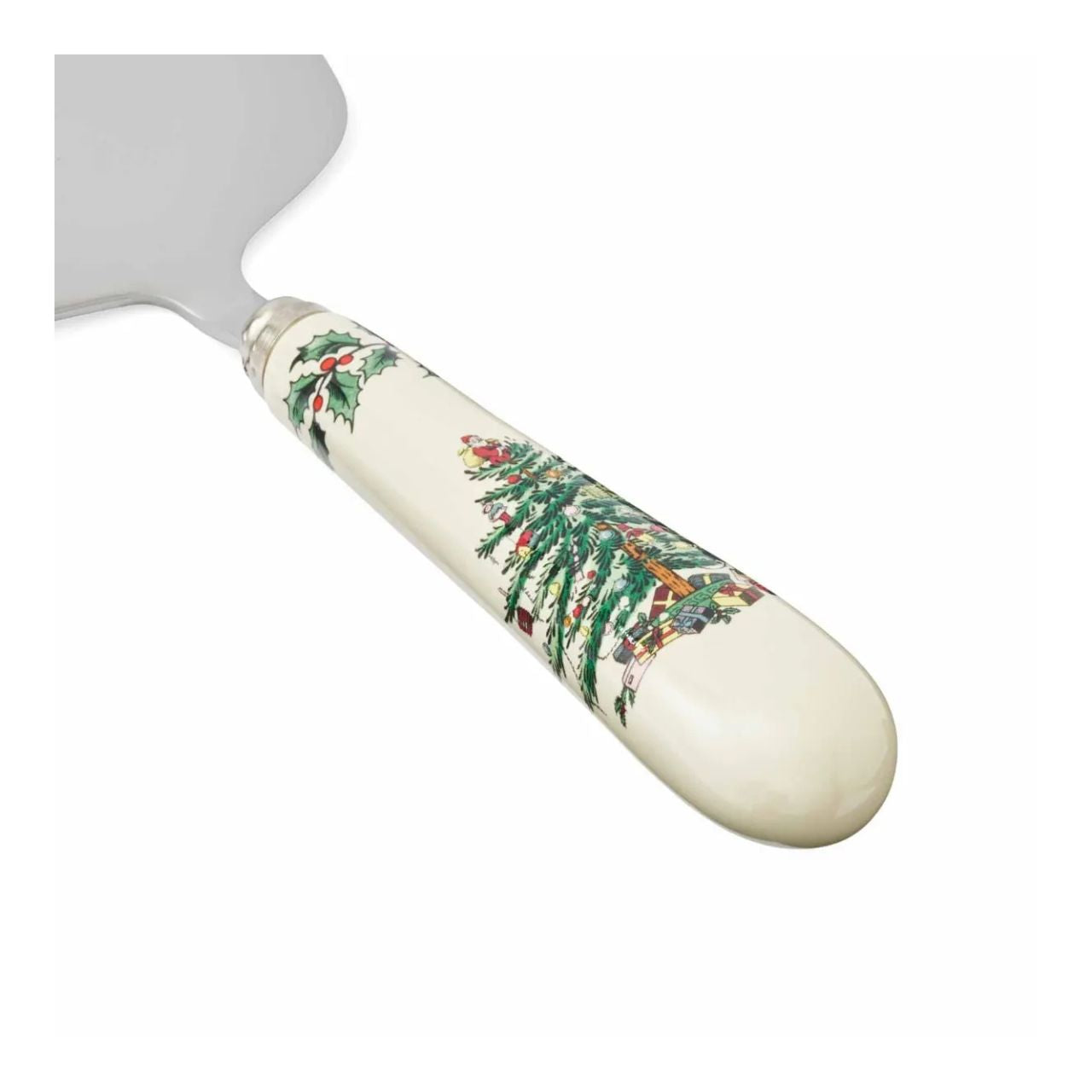 'Tis the season for sweet treats and indulgent desserts, so serve up your family's favourites using this festive cake slice. Part of our Christmas Tree collection, it has a decorated porcelain handle featuring the classic design and a sprig of holly, as well as a stainless steel slice.