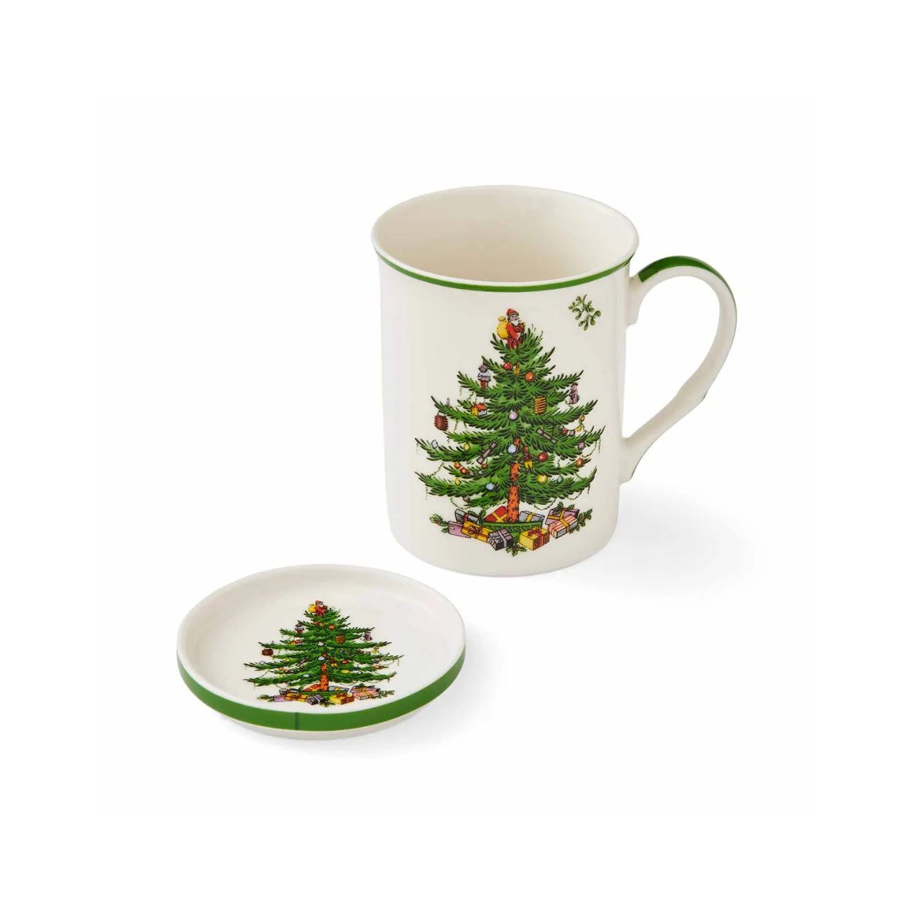 Start frosty mornings with a cosy cuppa in our Christmas Tree festive mug and coaster set. Featuring the much-loved Christmas Tree design by Spode, this mug and its handy matching coaster are ideal for gifting, delivering a cup of Christmas cheer to loved ones.