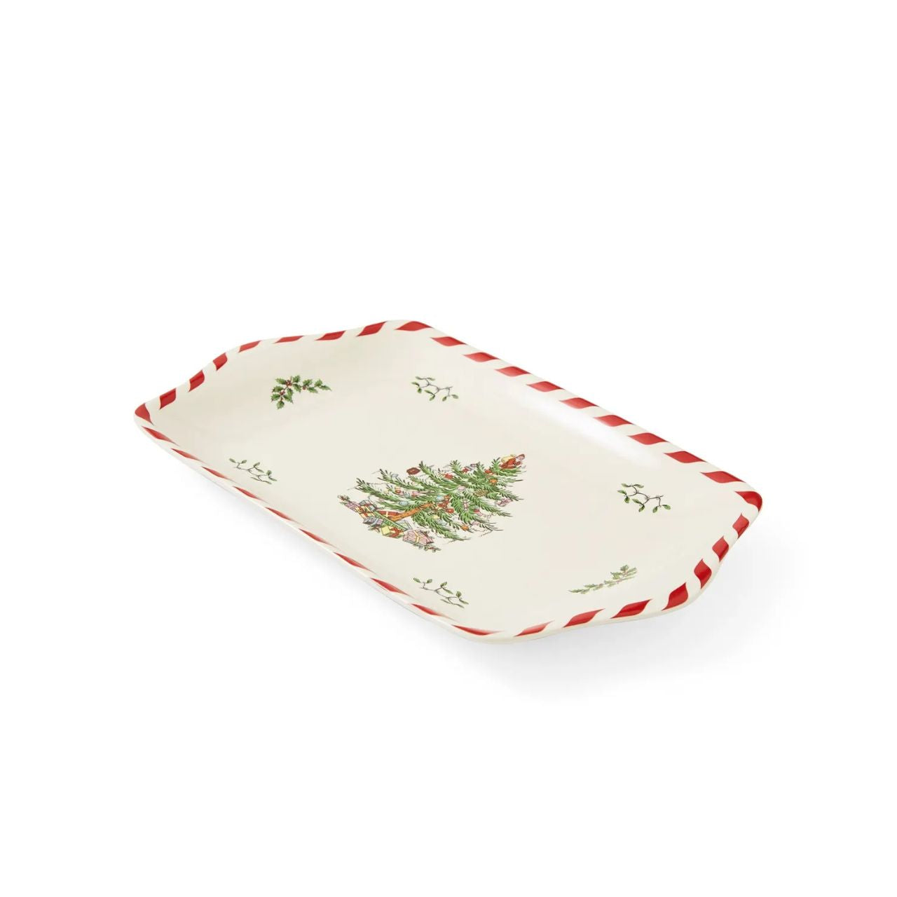 Let your scrumptious Yule log or home-made mince pies take centre stage on the table with our Christmas Tree peppermint dessert tray.