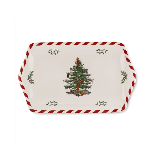 Let your scrumptious Yule log or home-made mince pies take centre stage on the table with our Christmas Tree peppermint dessert tray.