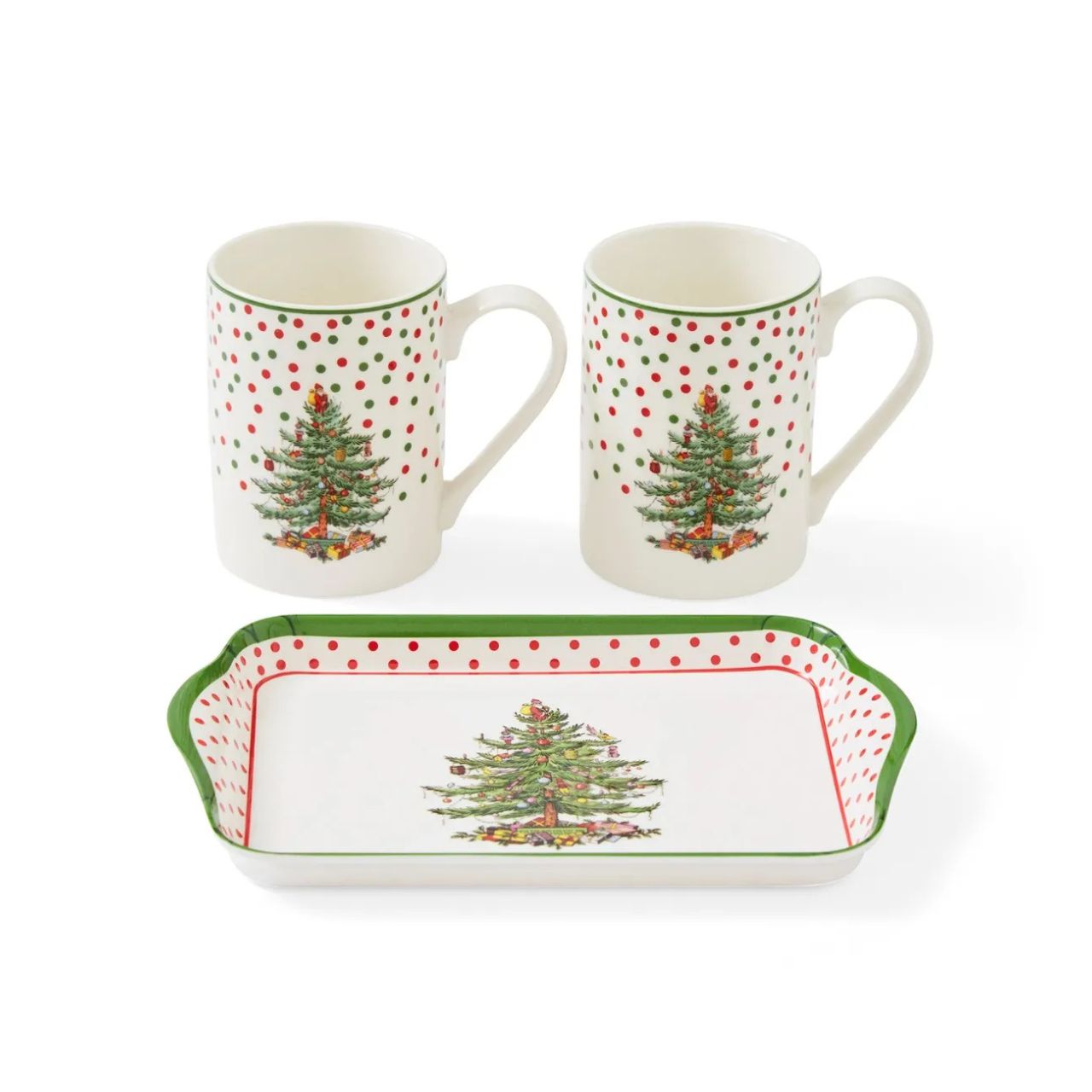 The Christmas season calls for warming tipples and scrumptious treats, and this Polka Dot Mug and Tray is perfect for just that. Serve up an indulgent hot chocolate or a spice-infused mulled wine alongside a warm mince pie or two, with this fun and festive set.