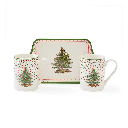 The Christmas season calls for warming tipples and scrumptious treats, and this Polka Dot Mug and Tray is perfect for just that. Serve up an indulgent hot chocolate or a spice-infused mulled wine alongside a warm mince pie or two, with this fun and festive set.
