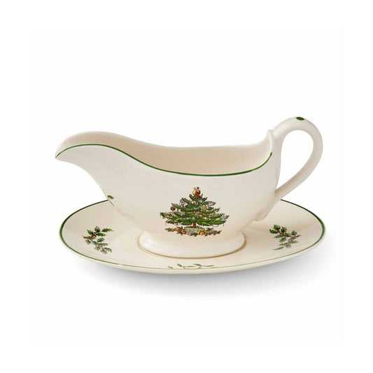 Gravy, mint, cranberry... whatever your seasonal sauce of choice, make sure it's festive with this Christmas Tree sauce boat and matching stand. The classic, colourful Christmas Tree design by Spode makes sure this sauce boat looks right at home on your Christmas themed table.