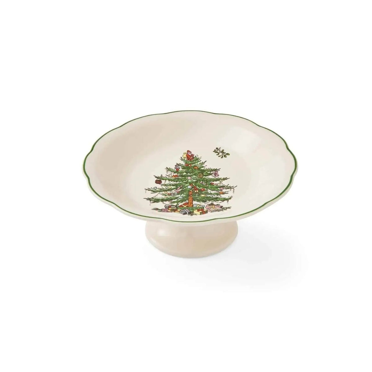 A Spode Christmas Tree candy dish that will delight at every Christmas gathering