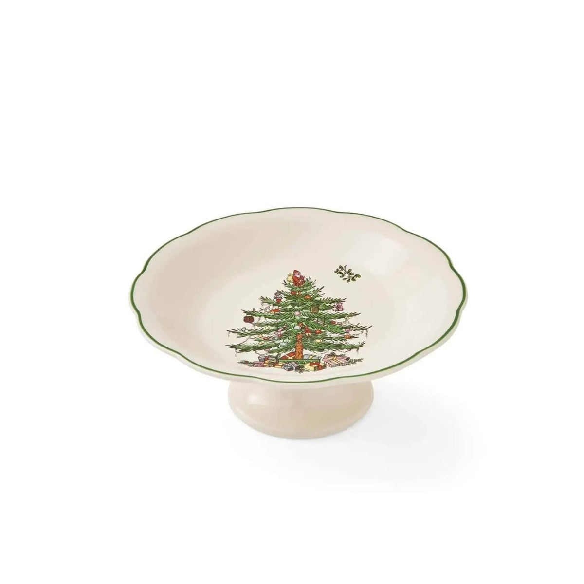 A Spode Christmas Tree candy dish that will delight at every Christmas gathering